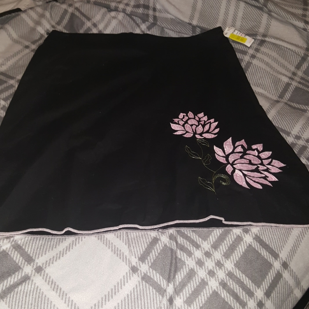 Black a-line skirt